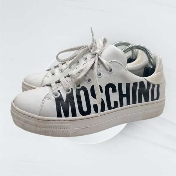 Moschino White and Black Sneakers - Picture 4 of 7
